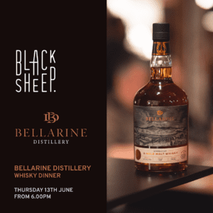 Bellarine Distillery Whisky Dinner event at Black Sheep